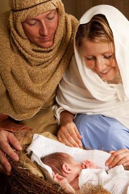 Book cover for Mary, Joseph and Jesus, Christmas Nativity Scene