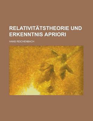 Book cover for Relativitatstheorie Und Erkenntnis Apriori