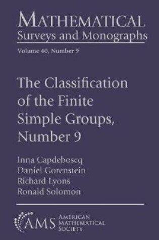 Cover of The Classification of the Finite Simple Groups, Number 9