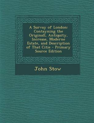 Book cover for A Survay of London