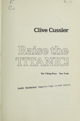 Cover of Raise the Titanic!