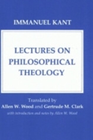 Cover of Lectures on Philosophical Theology