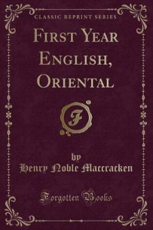 Cover of First Year English, Oriental (Classic Reprint)