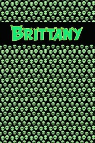 Cover of 120 Page Handwriting Practice Book with Green Alien Cover Brittany