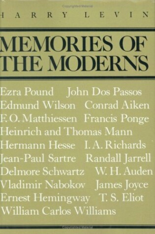 Cover of Memories of the Moderns