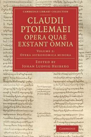 Cover of Claudii Ptolemaei opera quae exstant omnia