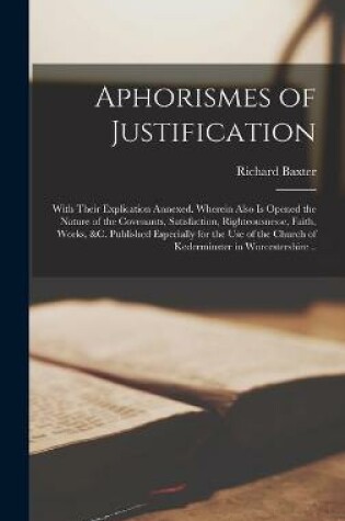 Cover of Aphorismes of Justification