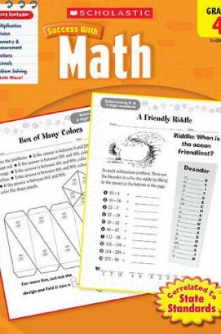 Cover of Scholastic Success with Math: Grade 4 Workbook