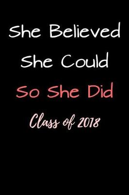 Book cover for She Believed She Could So She Did Class of 2018