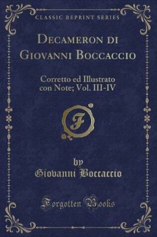 Cover of Decameron Di Giovanni Boccaccio