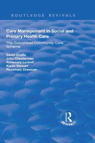 Cover of Care Management in Social and Primary Health Care