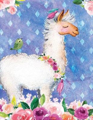 Cover of My Big Fat Journal Notebook For Animal Lovers Llama In Flowers