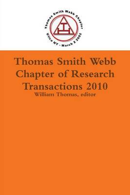 Book cover for Thomas Smith Webb Chapter of Research Transactions 2010