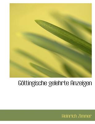 Book cover for Gottingische Gelehrte Anzeigen