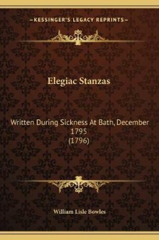 Cover of Elegiac Stanzas