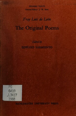 Book cover for Original Poems