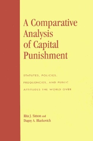 Cover of A Comparative Analysis of Capital Punishment