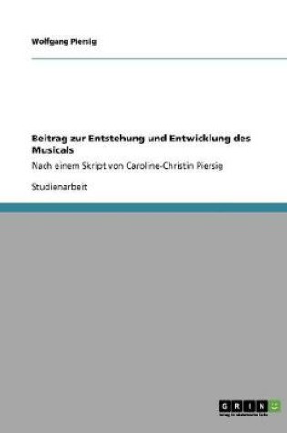 Cover of Beitrag zur Entstehung und Entwicklung des Musicals