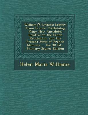 Book cover for Williams's Letters