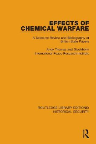 Cover of Effects of Chemical Warfare