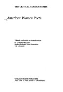 Book cover for American Women Poets(oop)