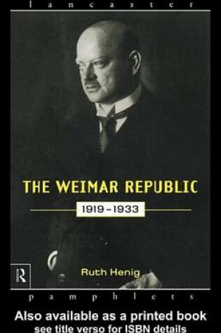 Cover of The Weimar Republic 1919-1933