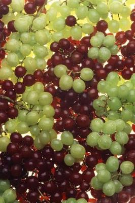 Cover of Food Journal Green Red Grapes Fresh Juicy Weight Loss Diet Blank Recipe Book