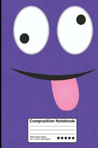 Cover of Funny Purple Goofy Emoticon Composition Notebook