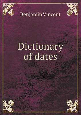 Book cover for Dictionary of dates