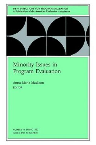 Cover of Minority Issues in Program Evaluation