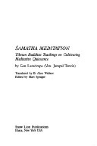 Cover of Samatha Meditation