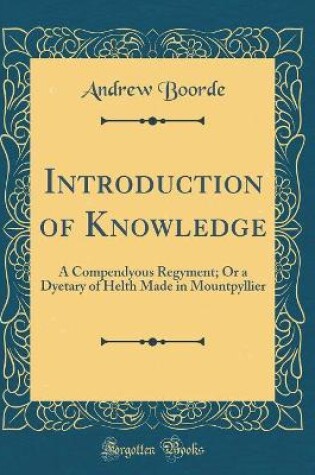 Cover of Introduction of Knowledge