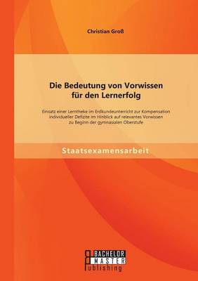 Book cover for Die Bedeutung von Vorwissen fur den Lernerfolg