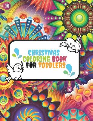 Book cover for Christmas coloring book for toddlers