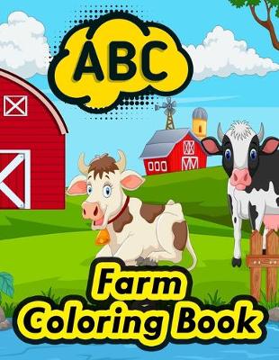 Book cover for farm abc coloring activity