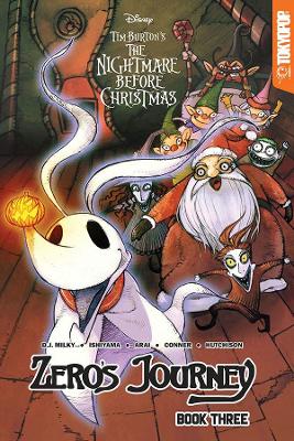 Book cover for Disney Manga: Tim Burton's The Nightmare Before Christmas — Zero's Journey Graphic Novel, Book 3