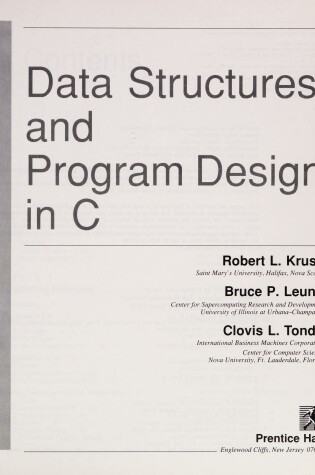 Cover of Data Structures and Programme Design in C.