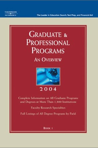 Cover of Grad Gdes Book 1 Grad/Prof Prg