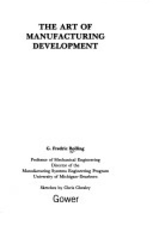 Cover of The Art of Manufacturing Development
