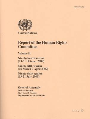 Book cover for Report of the Human Rights Committee