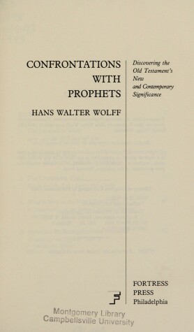 Book cover for Confrontations with the Prophets