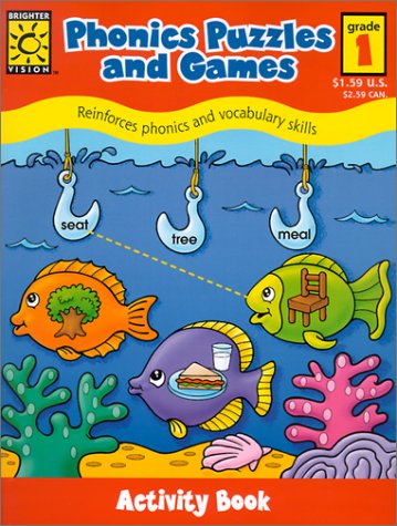 Book cover for Phonics Puzzles and Games Grade 1