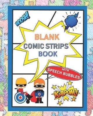 Cover of Blank Comic Strips Book with Speech Bubbles