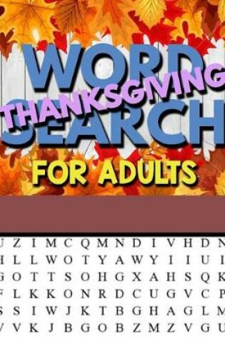 Cover of Thanksgiving Word Search for Adults