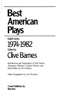 Book cover for Best American Plays 8th Ser 19