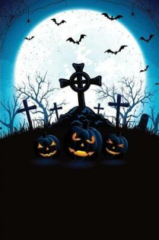 Cover of Jack-O-Lantern Bat Graveyard Grid Notebook