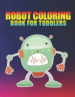 Book cover for robot coloring book for toddlers