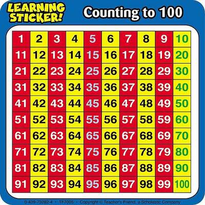 Book cover for Counting to 100 Learning Stickers
