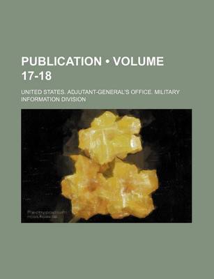 Book cover for Publication (Volume 17-18)