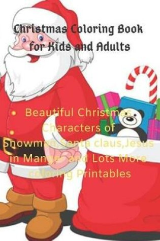 Cover of Christmas Coloring Book for Kids and Adults